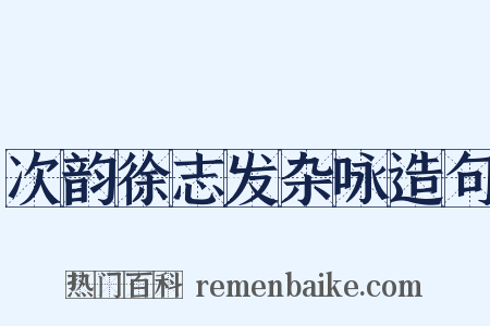 次韵徐志发杂咏造句是什么意思的图片